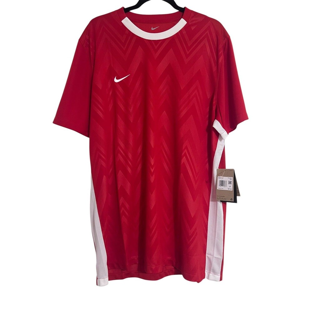 Nike Men’s XXL Dri-FIT Challenge V Soccer Jersey Short Sleeve Red Long  Slimfit